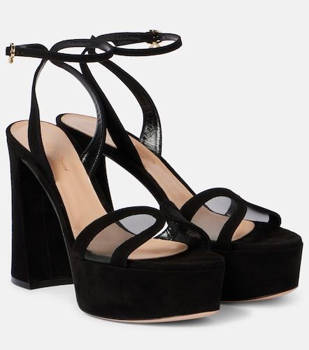 Sandales 120 à plateau en daim - Gianvito Rossi - Modalova