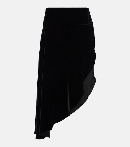 Alaïa Jupe midi asymétrique en velours - Alaia - Modalova