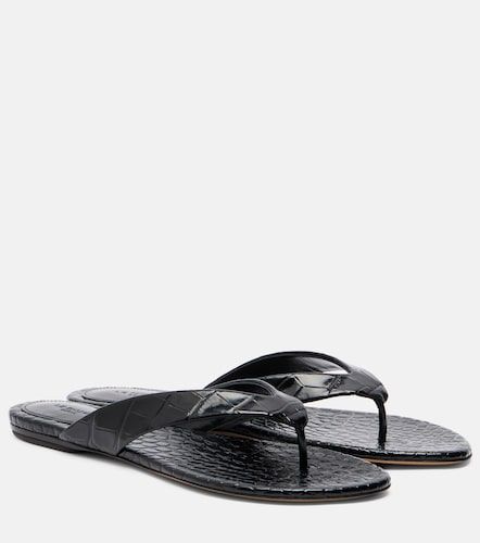 Le Monde Béryl Tongs en cuir façon croco - Le Monde Beryl - Modalova