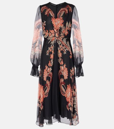 Etro Robe midi en soie à fleurs - Etro - Modalova