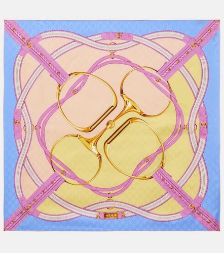 Gucci Foulard GG Horsebit en soie - Gucci - Modalova