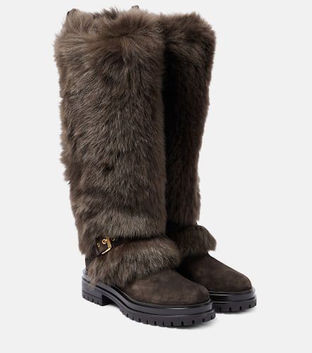 Bottes après-ski Maverick en shearling et daim - Gianvito Rossi - Modalova