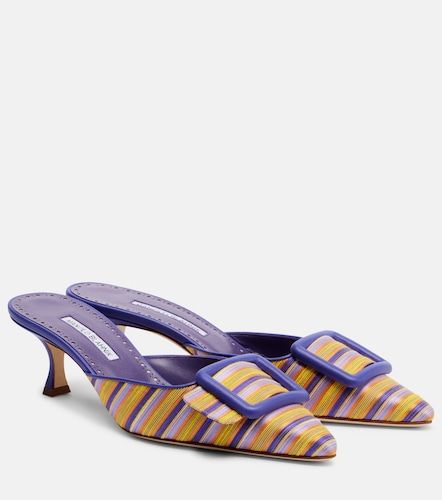 Mules Maysalebi rayées - Manolo Blahnik - Modalova
