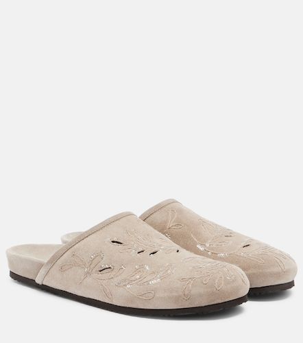 Mules en daim à sequins - Brunello Cucinelli - Modalova