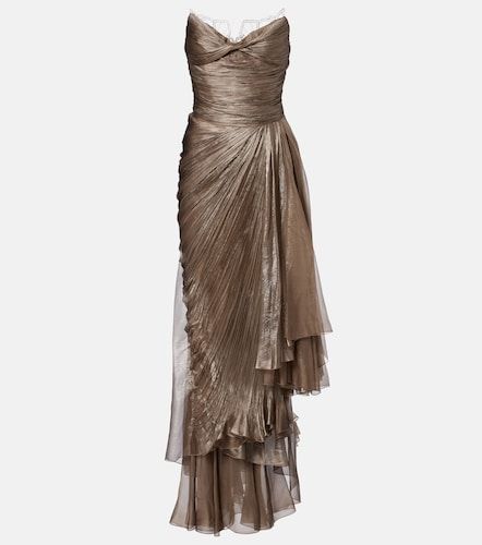 Robe bustier Jolie en soie à dentelle - Maria Lucia Hohan - Modalova