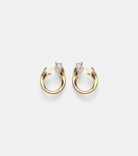 Boucles d'oreilles Shooting Star en or 14 ct (585/1000) et diamants - Roxanne First - Modalova
