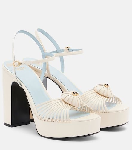 Sandales à plateau Cœur Royal en cuir - Valentino Garavani - Modalova