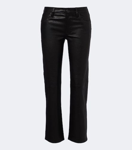 Pantalon ajusté The Leather Cigarette en cuir - Frame - Modalova