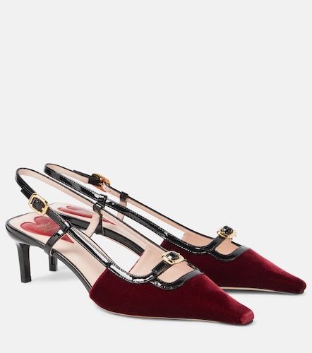 Escarpins slingback Viv’ Canard 55 en velours - Roger Vivier - Modalova