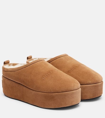 Mules compensées Alaska en daim - Balenciaga - Modalova