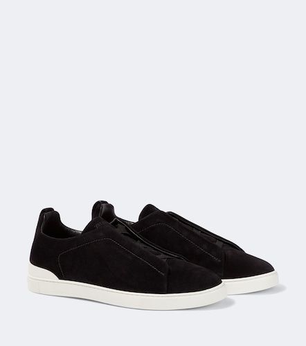 Sneakers Triple Stitch en daim - Zegna - Modalova
