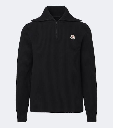 Pull en laine vierge à logo - Moncler - Modalova