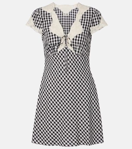 Robe Lacie à carreaux vichy et dentelle - Rixo - Modalova