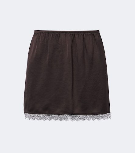 Mini-jupe Barb en satin à dentelle - Leset - Modalova