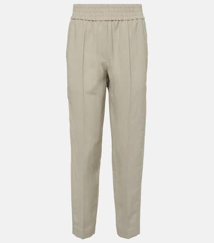 Pantalon tapered en lin mélangé - Brunello Cucinelli - Modalova