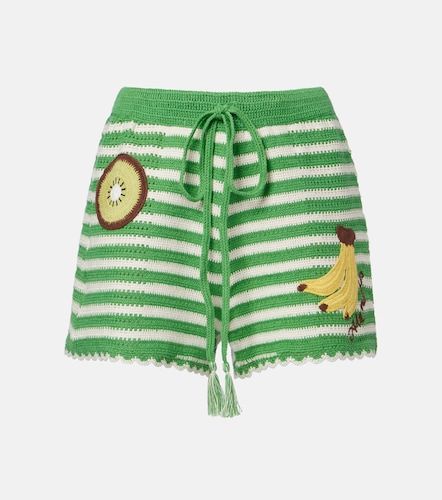 Alémais Short rayé brodé en coton - Alemais - Modalova