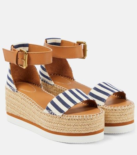 See By Chloé Espadrilles compensées Glyn à rayures - See By Chloe - Modalova