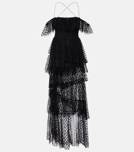 Robe longue Carmen en tulle à volants superposés - Alexandra Miro - Modalova