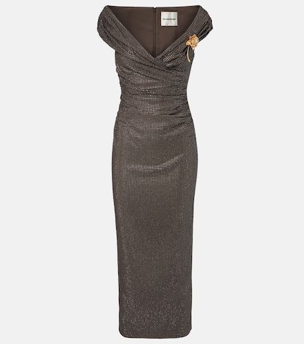 Robe midi en mousseline à ornements - Roland Mouret - Modalova