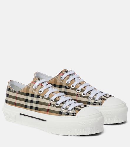 Baskets Check en toile - Burberry - Modalova