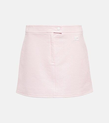 Courrèges Mini-jupe en coton enduit - Courreges - Modalova