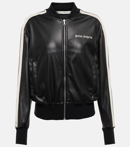 Veste de survêtement bomber en cuir synthétique - Palm Angels - Modalova