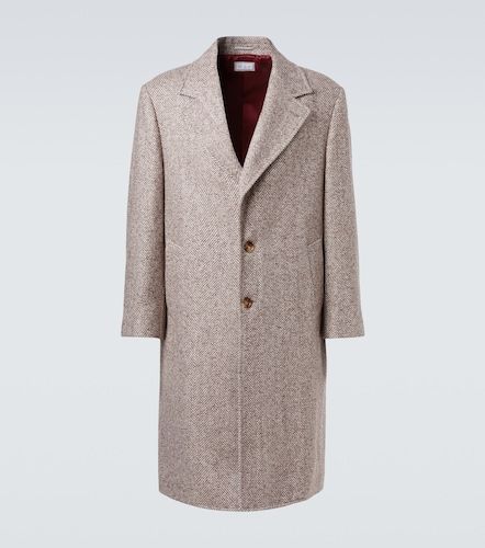 Manteau en laine et alpaga mélangés à carreaux - Brunello Cucinelli - Modalova