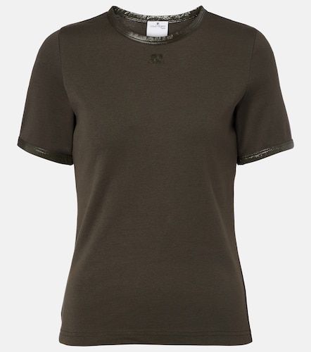 Courrèges T-shirt en coton mélangé à logo - Courreges - Modalova