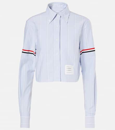 Chemise raccourcie rayée en coton - Thom Browne - Modalova