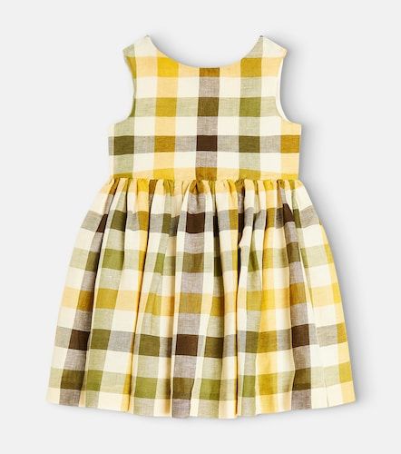 Robe Alise en lin et coton à carreaux - Bonpoint - Modalova