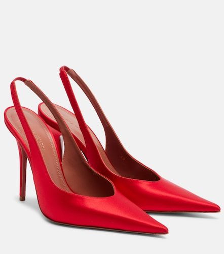 Escarpins slingbacks Anok en satin - Amina Muaddi - Modalova