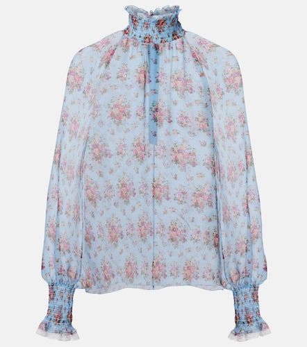 Blouse en soie et coton à fleurs - Dolce&Gabbana - Modalova