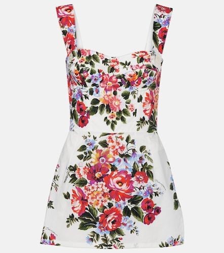 Robe en coton à fleurs - Dolce&Gabbana - Modalova