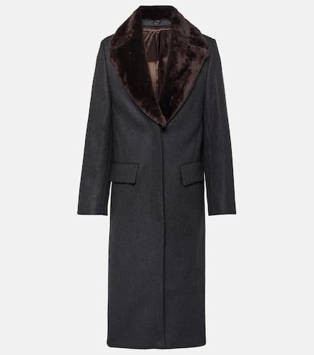 Manteau en laine mélangée et shearling - Toteme - Modalova