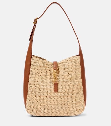 Sac Le 5 à 7 Small en raphia et cuir - Saint Laurent - Modalova