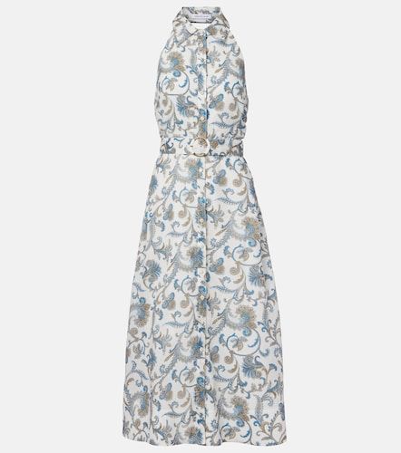 Robe midi Mackey en ramie - Veronica Beard - Modalova