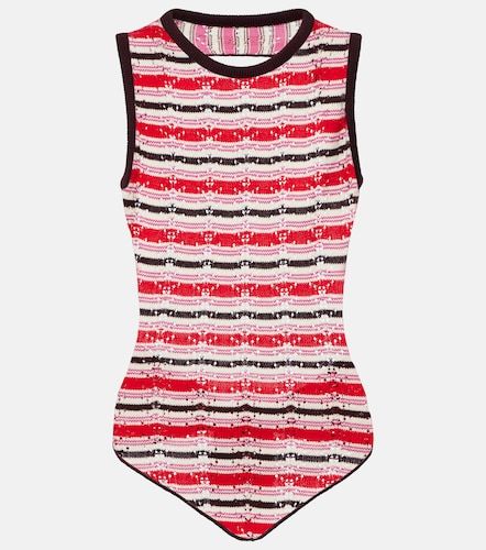 Top rayé en crochet de coton - The Attico - Modalova