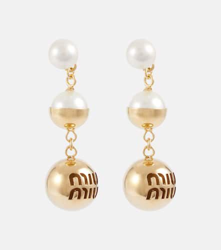Boucles d’oreilles à perles fantaisie - Miu Miu - Modalova
