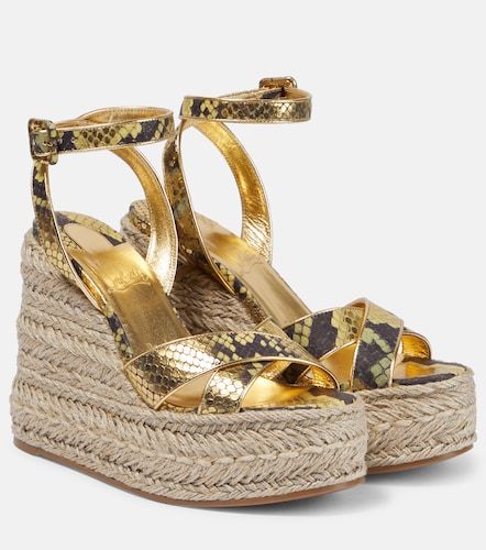 Espadrilles compensées Mariza en cuir - Christian Louboutin - Modalova