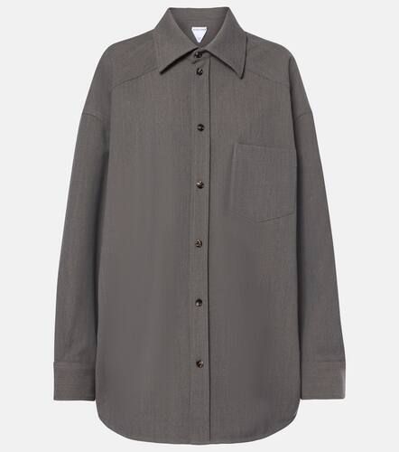 Chemise oversize en laine mélangée - Bottega Veneta - Modalova