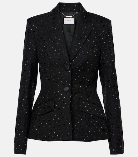 Blazer en coton et laine à pois - Erdem - Modalova