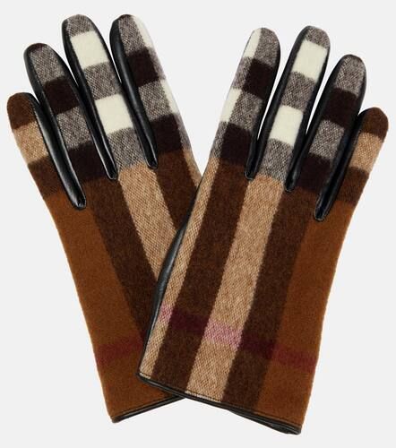 Burberry Gants en laine à carreaux - Burberry - Modalova