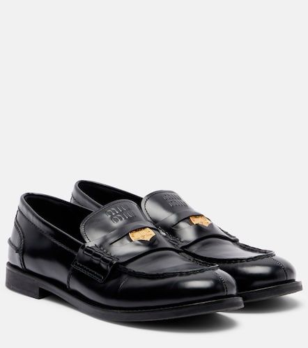 Miu Miu Mocassins en cuir - Miu Miu - Modalova