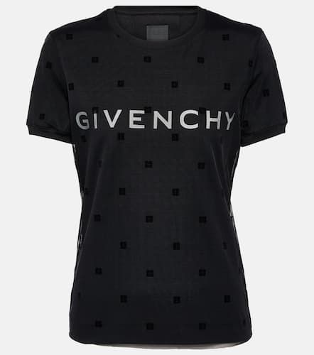 T-shirt en coton et tulle à logo - Givenchy - Modalova