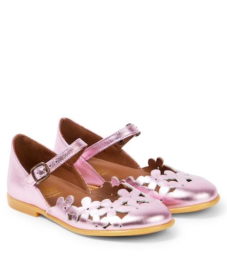 PèPè Sandales en cuir métallisé à imprimé floral - PePe - Modalova