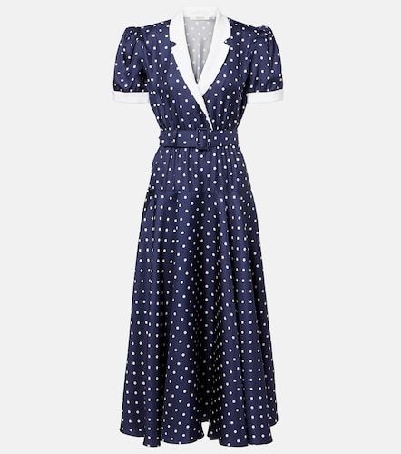 Robe midi en sergé de soie à pois - Rodarte - Modalova