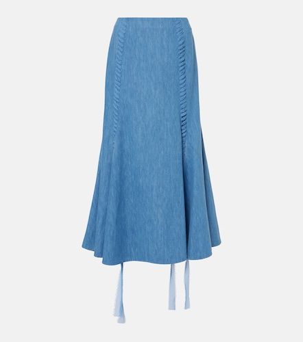 Jupe midi Dion en coton et lin - Gabriela Hearst - Modalova