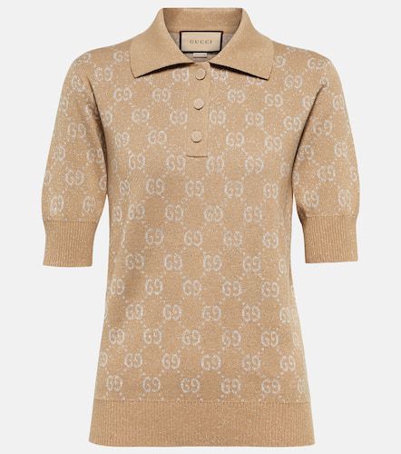 Polo en jacquard de coton mélangé GG - Gucci - Modalova