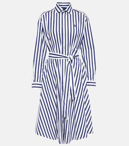 Robe chemise midi rayée en coton - Polo Ralph Lauren - Modalova