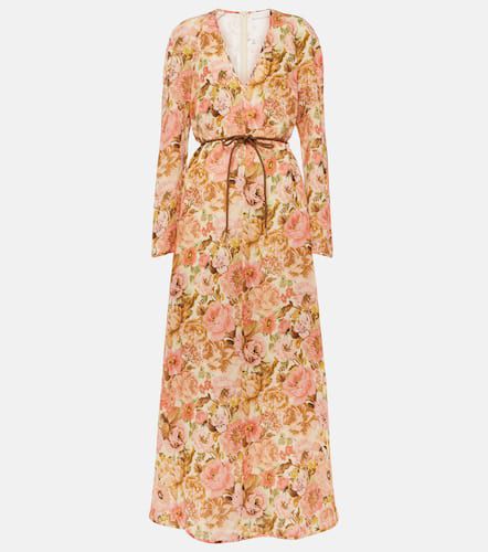 Robe longue en lin à fleurs - Zimmermann - Modalova